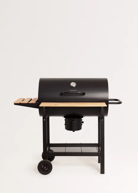 CREATE Barbacoa Ahumadora Carbón Smokey Easy con Ruedas y Termómetro
