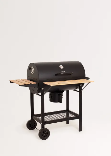CREATE Barbacoa Ahumadora Carbón Smokey Easy con Ruedas y Termómetro