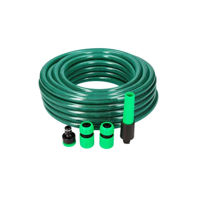 EDM Manguera Reforzada 15 mm (5/8") x 15 m Kit con Accesorios