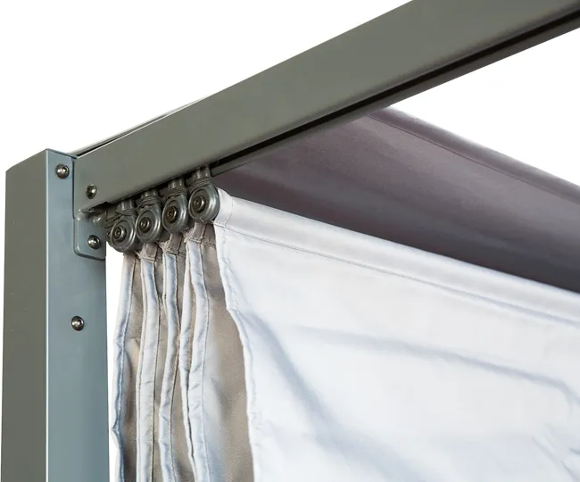 NATERIAL Pérgola Acero Horali 199x297 cm Gris Toldo Corredero